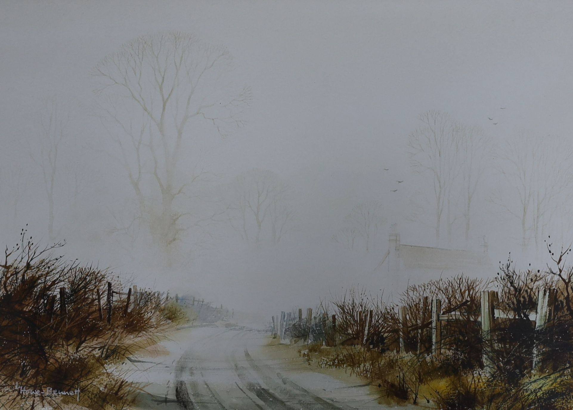 Lewis Howe-Bennett (b.1936), four watercolours, Autumn landscapes, signed, largest 26 x 42cm